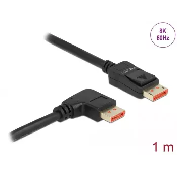 DisplayPort cable DeLOCK 8K 60 Hz 1 m male to male 90° angled