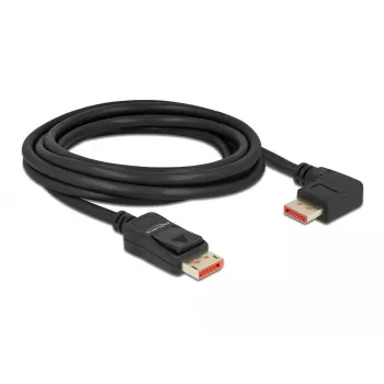 DisplayPort cable DeLOCK 8K 60 Hz 3 m male straight to male 90° angled