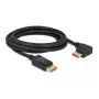 DisplayPort cable DeLOCK 8K 60 Hz 3 m male straight to male 90° angled