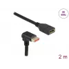 DisplayPort extension cable DeLOCK 87091 2m 90° downwards angled