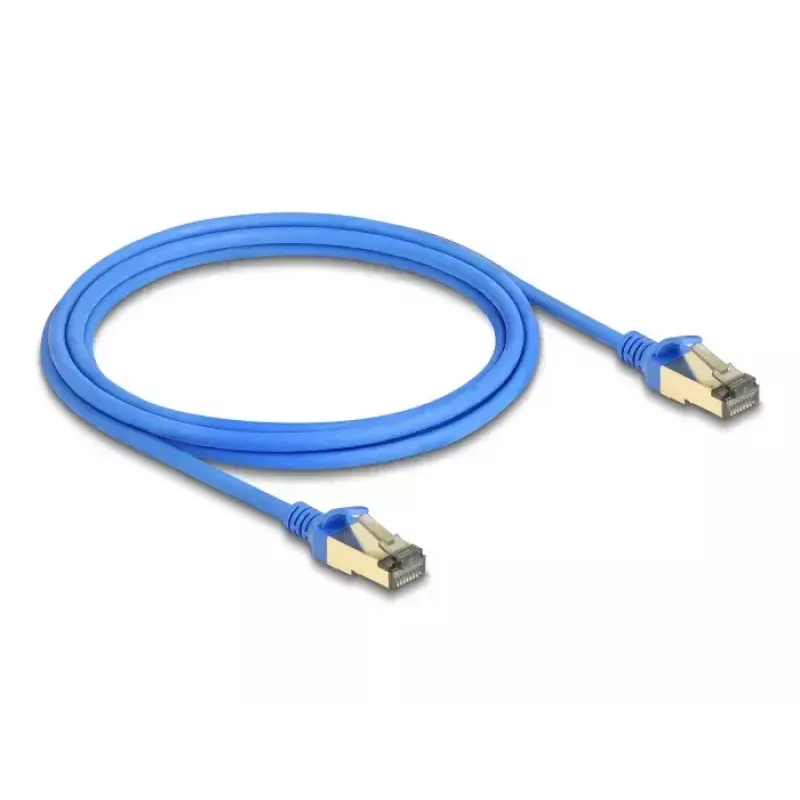 DeLOCK RJ45 Network Cable Cat.8.1 F/FTP Slim 2 m blue