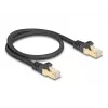 Network Cable DeLOCK RJ45 80316 plug to plug Cat.6A 0.5m black