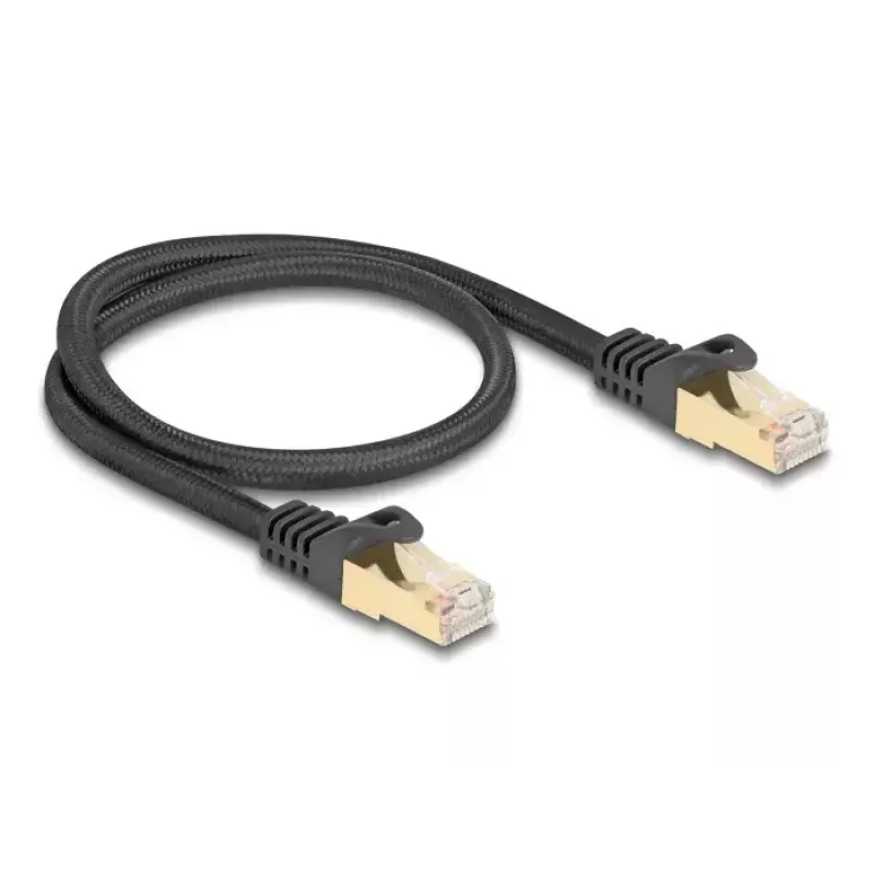 Network Cable DeLOCK RJ45 80316 plug to plug Cat.6A 0.5m black