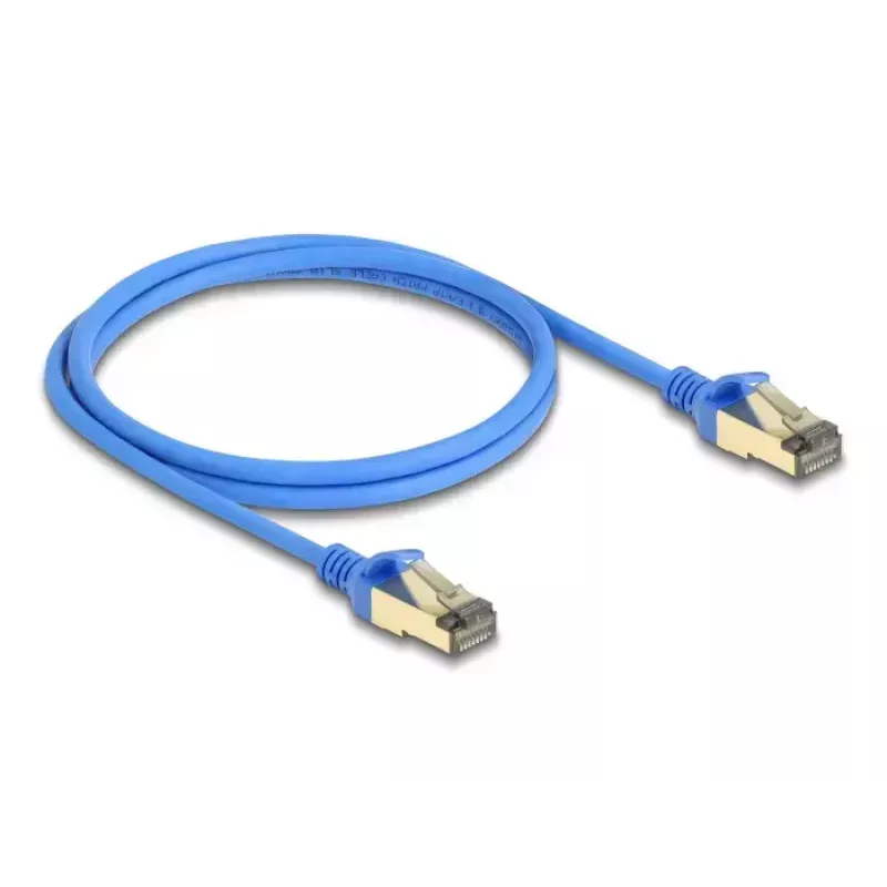 DeLOCK RJ45 Network Cable Cat.8.1 F/FTP Slim 1 m blue