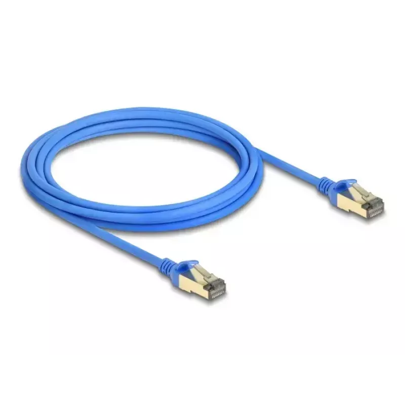 DeLOCK RJ45 Network Cable Cat.8.1 F/FTP Slim 3 m blue