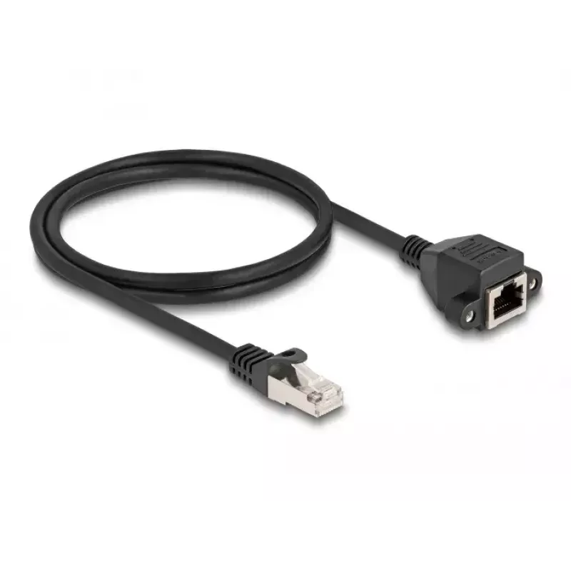 DeLOCK RJ50 Extension Cable male to female S/FTP 1 m black