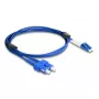 DeLOCK Fiber Optical Cable LC Duplex to SC Duplex Singlemode OS2 2 m