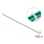 Hook & loop cable tie DeLOCK 18642 reusable L 200 x W 4.8 mm 100 pcs white
