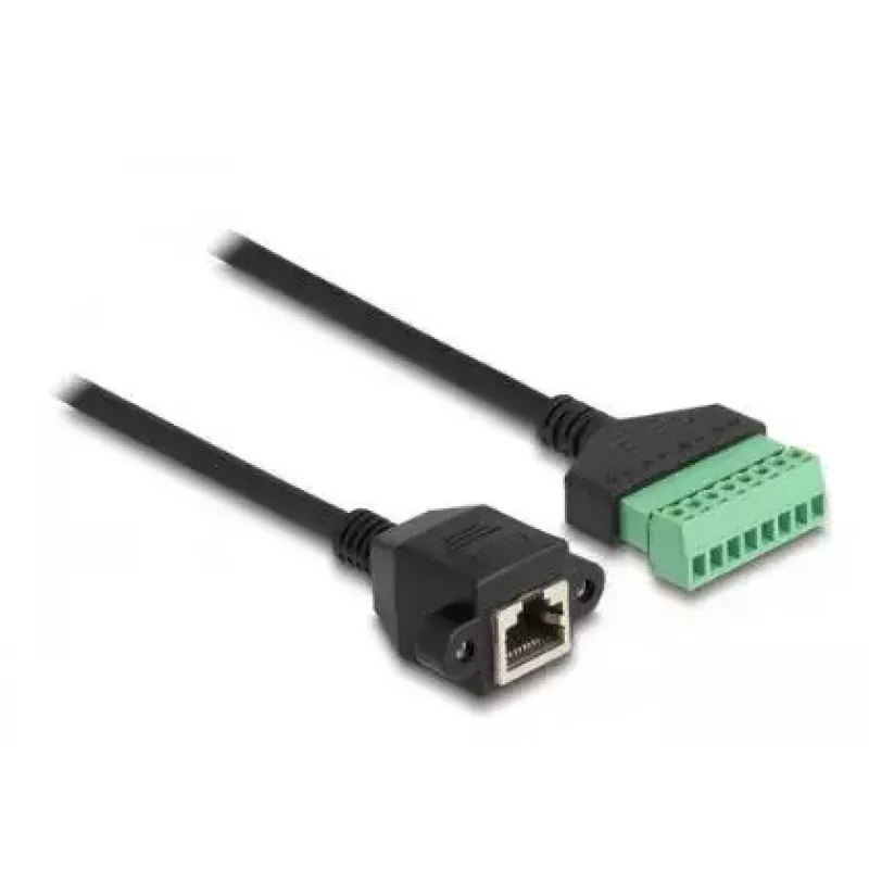 DeLOCK RJ45 Cable Cat.6 female to Terminal Block Adapter 2m