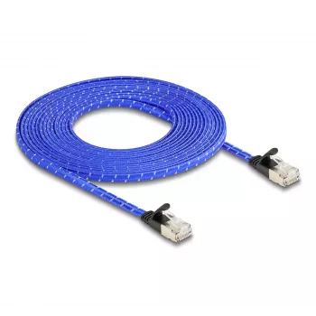 Network Cable DeLOCK RJ45 Flat Cat.6A 5m Blue