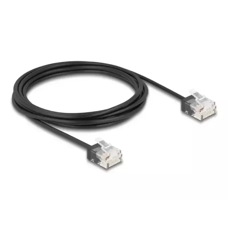 Network Cable DeLOCK RJ45 Cat.6 UTP Ultra Slim 3m Black