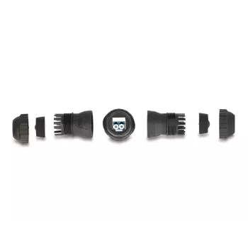 Optical Fiber Cable Connector DeLOCK 67046 LC Duplex Female to LC Duplex Female OS2 IP68