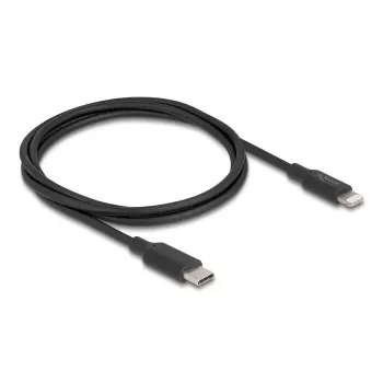 Cable DELOCK USB-C to Lightning slim 1 m, Lightning ↔ USB-C, 9 V 3 A, 3.3 mm, MFi