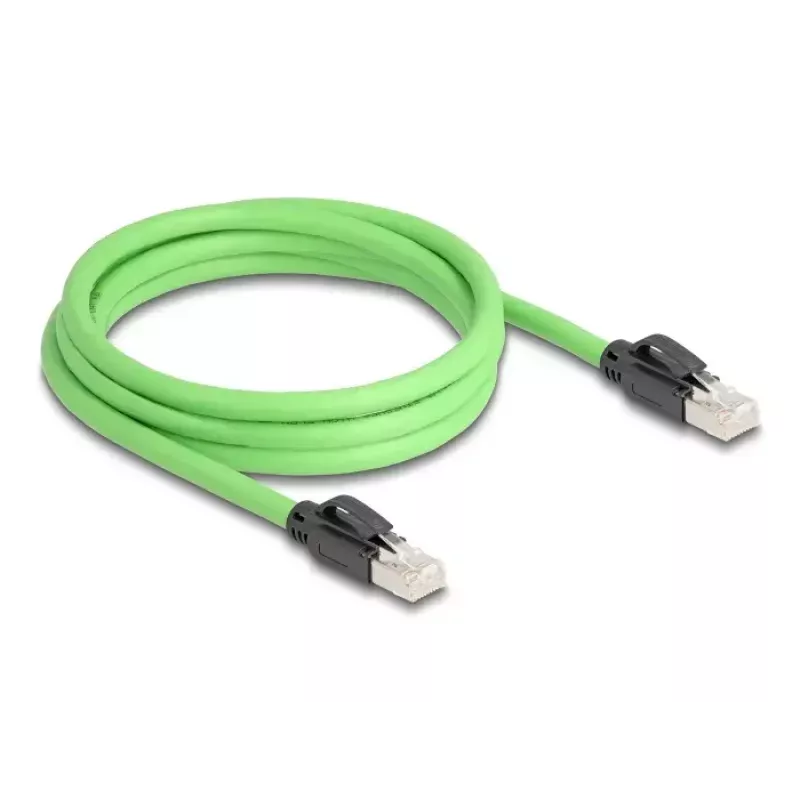 Networking Cable DeLOCK 80890 RJ-45 Cat6a 2m Black Green