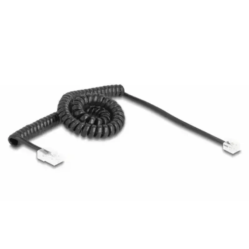 Telephone cable DeLOCK 88480 3 m Black RJ-11 RJ-45