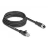 Networking cable DeLOCK 80591 M12 to RJ-45 Cat5e 3m Black