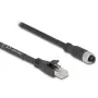 Networking cable DeLOCK 80591 M12 to RJ-45 Cat5e 3m Black