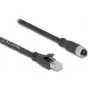 Networking cable DeLOCK 80590 M12 to RJ-45 Cat5e 2 m Black