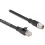 Networking cable DeLOCK 80585 M12 to RJ-45 Cat5e 5 m Black