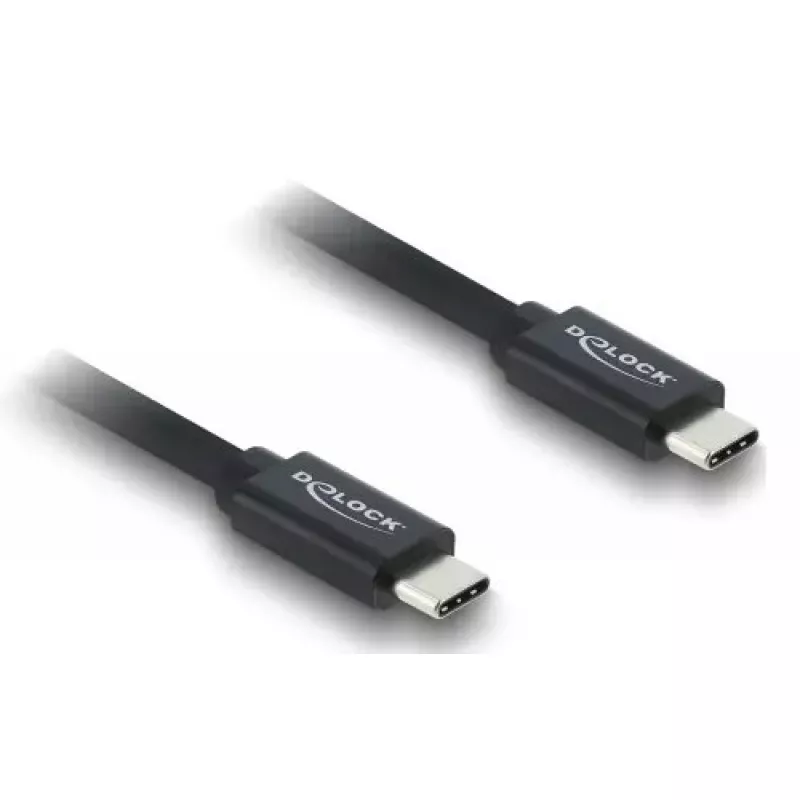 USB-C to USB-C Coaxial Cable DELOCK USB4 Gen 3x2 40 Gbps USB PD 3.1 240 W 1 m