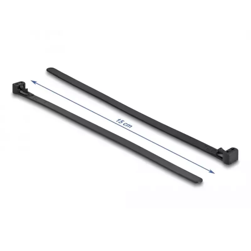 Hook & loop cable tie DeLOCK 18757 reusable heat-resistant L 200 x W 7.5 mm black