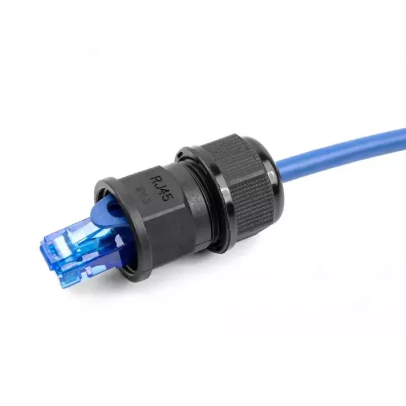 DeLOCK Feed-through coupler RJ45 IP67 waterproof black