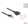DeLOCK networking cable 87112 2m Cat6a S/FTP RJ-45 Black White