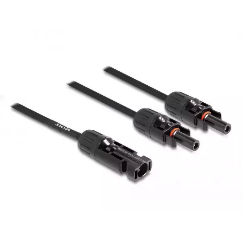 Cable splitter DeLOCK DL4 Solar Splitter Cable 1 x male to 2 x female 30 cm black