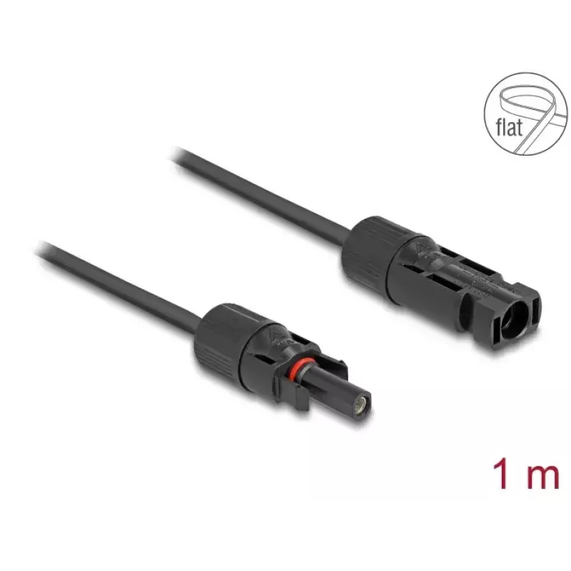 Cable DeLOCK DL4 Solar Flat Cable male to female 1 m black 3.3 mm²