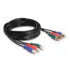 DeLOCK RCA RGB Extension Cable 3 x male to 3 x female 3 m