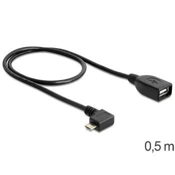 USB Cable Micro-USB B USB A DeLOCK 83271 0.5m Black