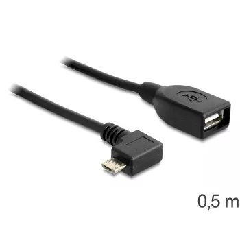 USB Cable Micro-USB B USB A DeLOCK 83271 0.5m Black