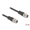 Network Cable DeLOCK M12 Cable X-coded 8 pin male to male Cat5e 5 m Black