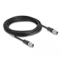 Network Cable DeLOCK M12 Cable X-coded 8 pin male to male Cat5e 5 m Black