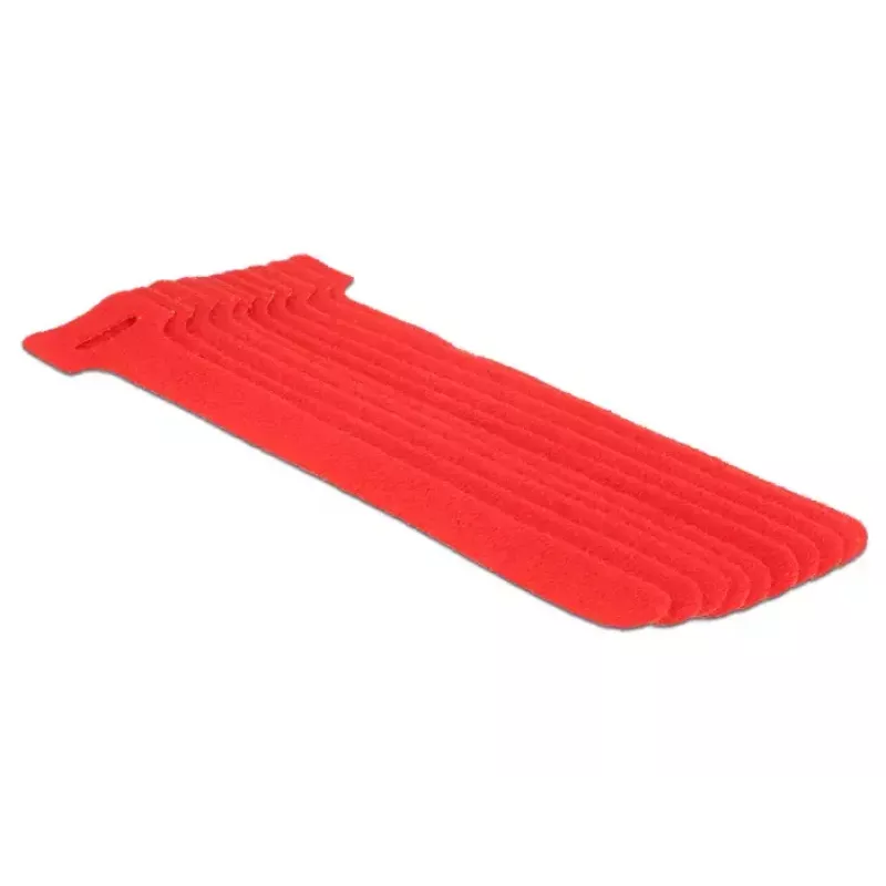 hook/loop fastener DeLOCK 18689 Red 10 pcs