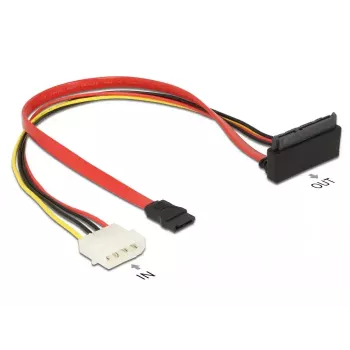SATA cable DeLOCK 85514 0.3m 1x Molex 4 pin 1x SATA 22 pin 1x SATA 7 pin