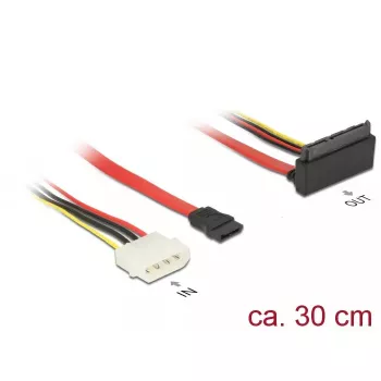 SATA cable DeLOCK 85514 0.3m 1x Molex 4 pin 1x SATA 22 pin 1x SATA 7 pin