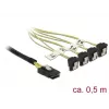 Internal power cable DeLOCK 85686 0.5 m Mini SAS SFF-8087 to 4 SATA