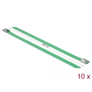 Cable Tie DeLOCK 18805 Steel Green 200mm 10 pcs