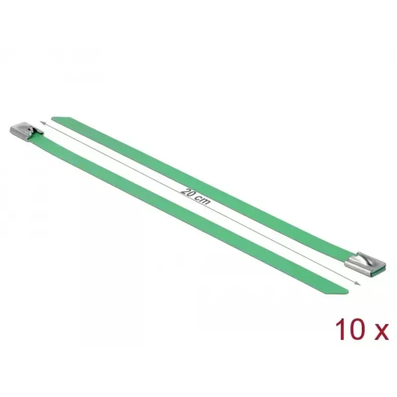 Cable Tie DeLOCK 18805 Steel Green 200mm 10 pcs