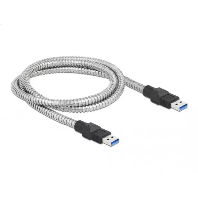 USB 3.2 Gen 1 Cable DeLOCK 86775 1m Type-A Male to Type-A Male Metal Jacket