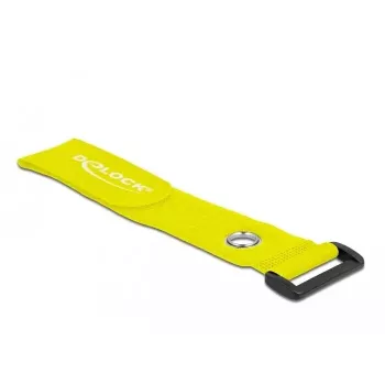 Hook & loop cable tie DeLOCK 19552 Yellow 280mm 3 pcs