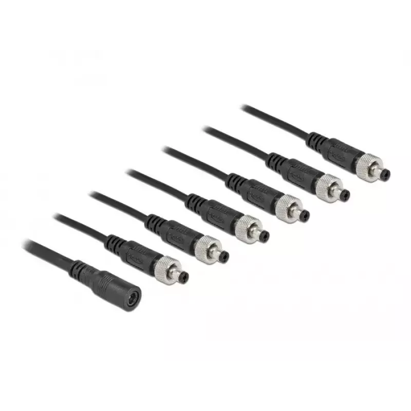 Cable splitter DeLOCK 86591 5.5 x 2.1 mm 1 x female to 6 x male screwable