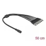 Cable splitter DeLOCK 86591 5.5 x 2.1 mm 1 x female to 6 x male screwable