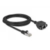 Network Extension Cable S/FTP RJ45 plug to RJ45 jack Cat.6A 2 m black DeLOCK 87002