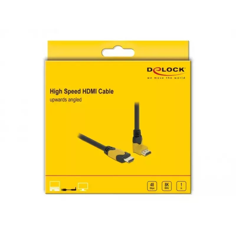 HDMI cable DeLOCK 86988 1 m HDMI Type A Standard Black Yellow