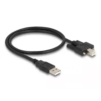 DeLOCK Cable USB 2.0 Type-A male to Type-B male with screws 0.5 m