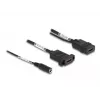 DeLOCK HDMI Cable 4K 60 Hz with DC feed 2.1 x 5.5 mm 0.30 m panel-mount
