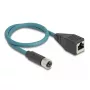 DeLOCK M12 Adapter Cable X-coded 8 pin female to RJ45 female 50 cm