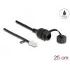Network Cable DeLOCK 88012 RJ45 Male to RJ45 Female Cat5e 0.25m Black